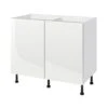 GoodHome Stevia White Base Cabinet, (W)1000mm