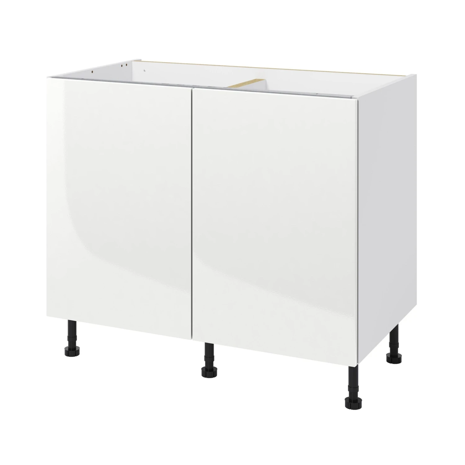 GoodHome Stevia White Base Cabinet, (W)1000mm 3 GoodHome Stevia White Base Cabinet, (W)1000mm