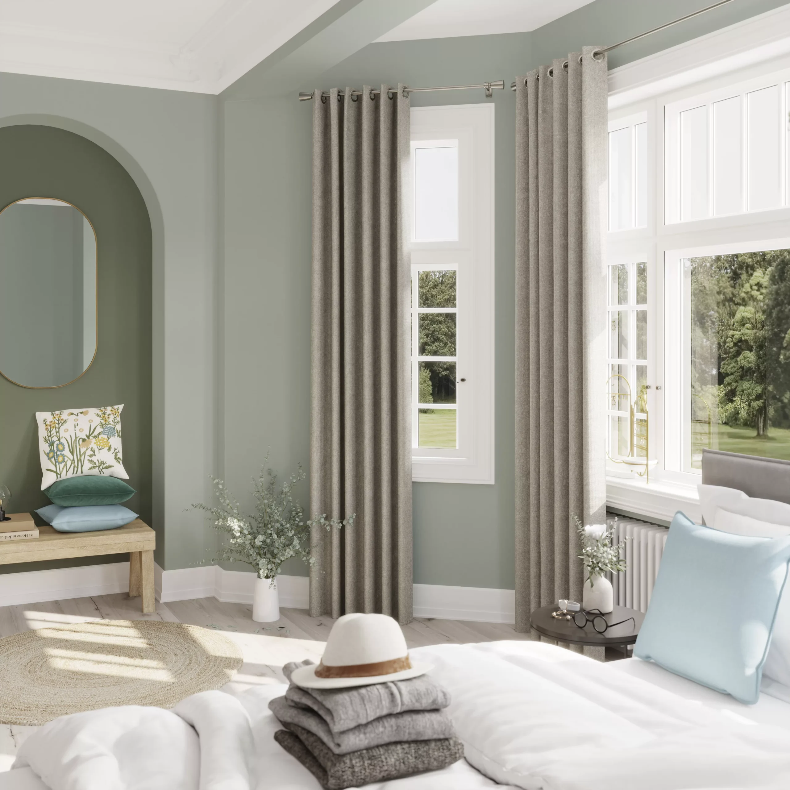 GoodHome Valgreta Dark Green Square Indoor Cushion (L)43cm X (W)430cm 13 GoodHome Valgreta Dark Green Square Indoor Cushion (L)43cm X (W)430cm - Image 11