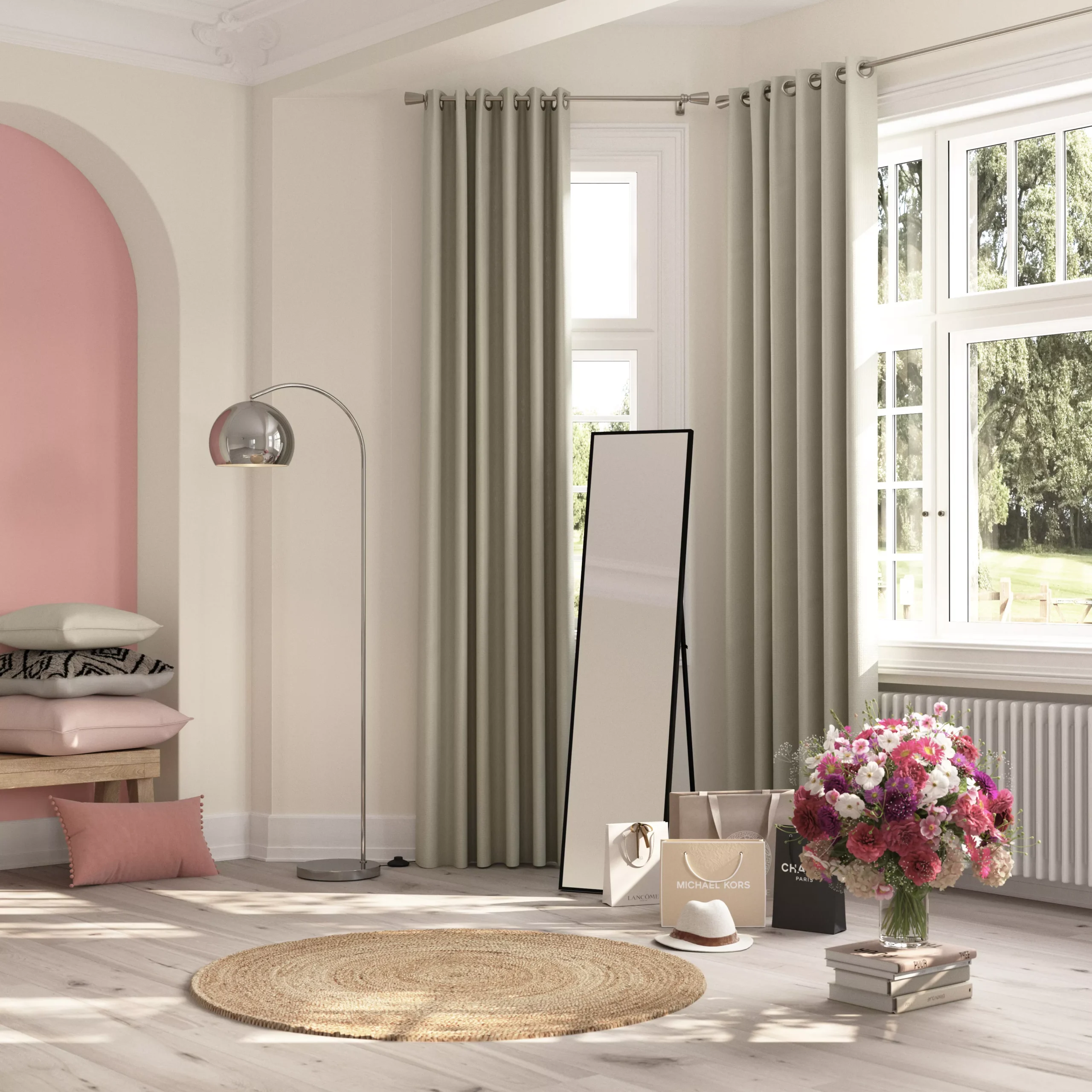 GoodHome Valgreta Pink Rectangular Indoor Cushion (L)30cm X (W)500cm 7 GoodHome Valgreta Pink Rectangular Indoor Cushion (L)30cm X (W)500cm - Image 5