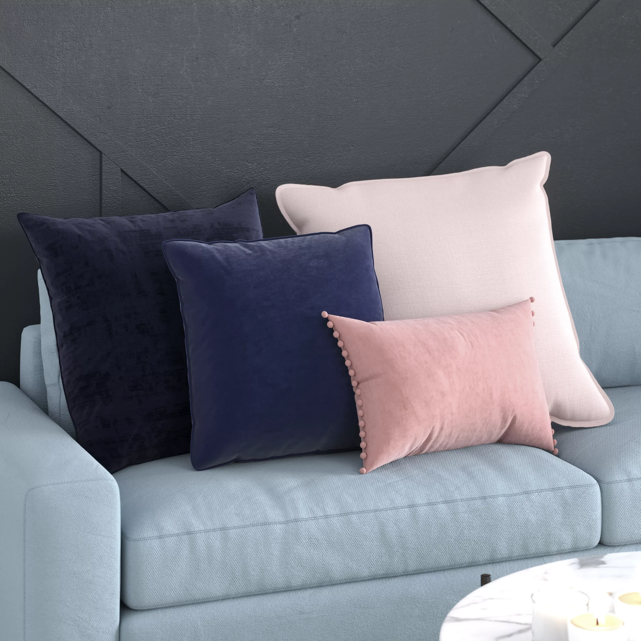 GoodHome Valgreta Pink Rectangular Indoor Cushion (L)30cm X (W)500cm 6 GoodHome Valgreta Pink Rectangular Indoor Cushion (L)30cm X (W)500cm - Image 4