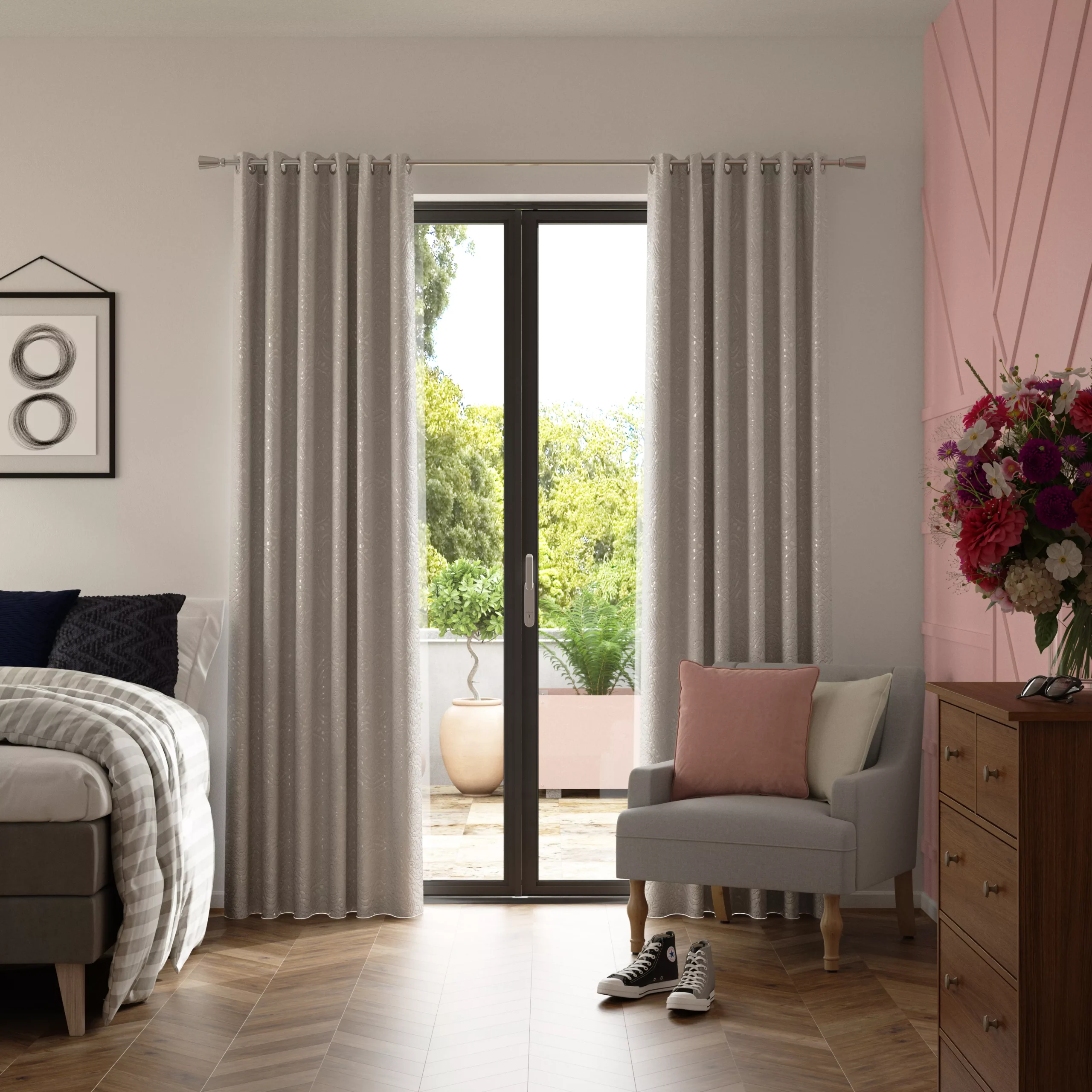 GoodHome Valgreta Pink Square Indoor Cushion (L)43cm X (W)430cm 9 GoodHome Valgreta Pink Square Indoor Cushion (L)43cm X (W)430cm - Image 7