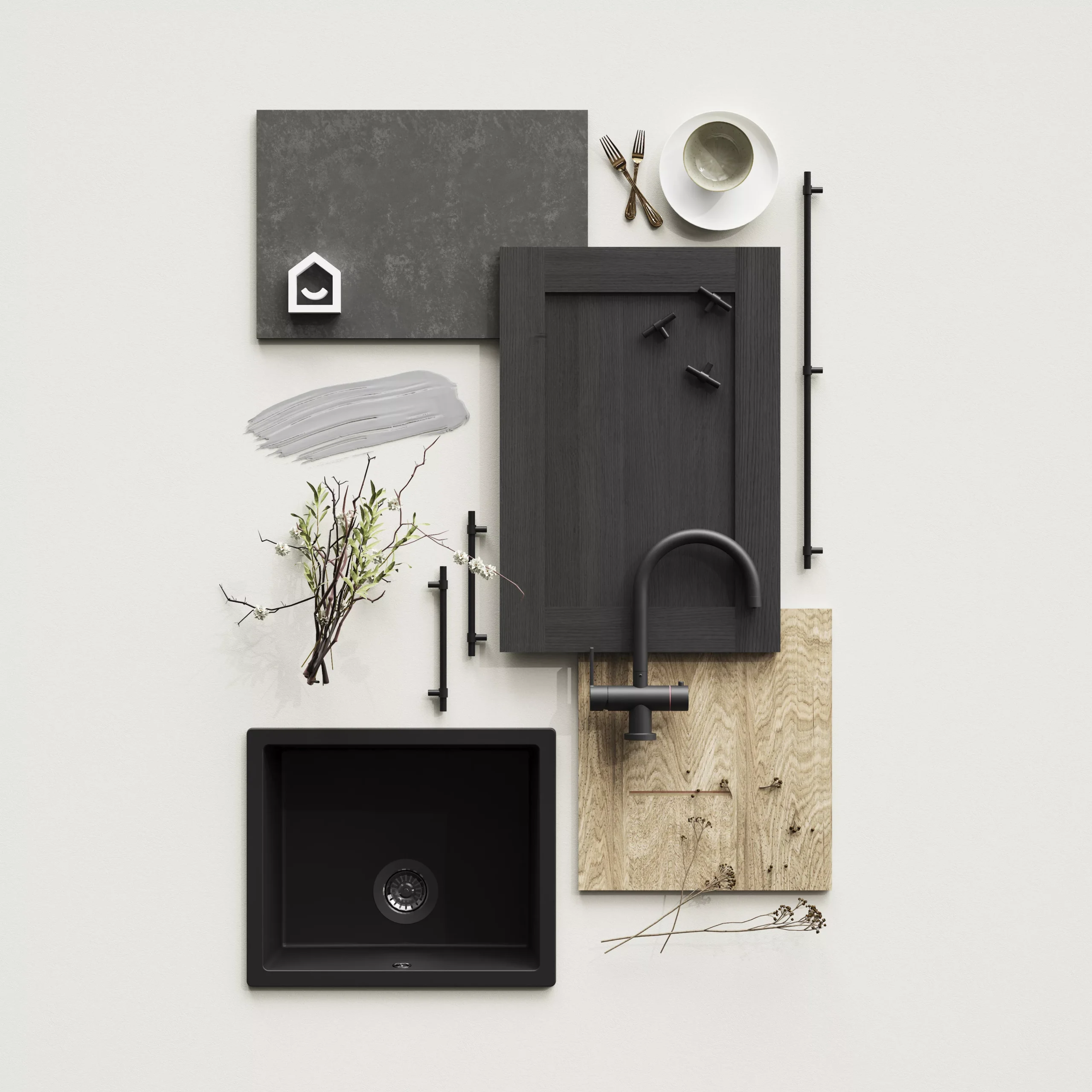 GoodHome Verbena Charcoal Painted Wood Effect Square Edge Plinth, (L)2400mm 11 GoodHome Verbena Charcoal Painted Wood Effect Square Edge Plinth, (L)2400mm - Image 9