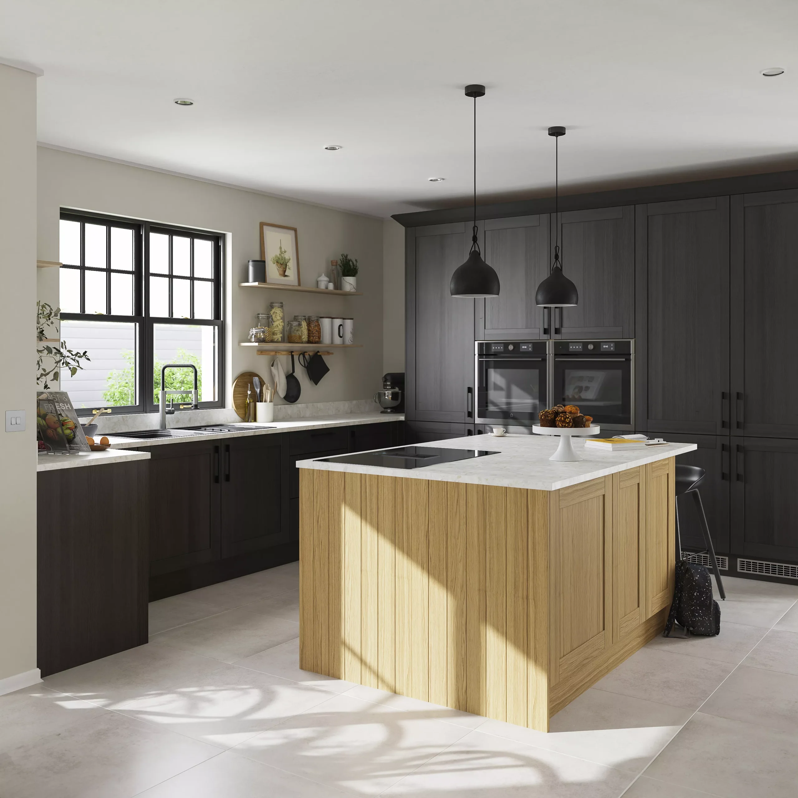 GoodHome Verbena Natural Oak Shaker Tall Larder Cabinet Door (W)500mm (H)1467mm (T)20mm 10 GoodHome Verbena Natural Oak Shaker Tall Larder Cabinet Door (W)500mm (H)1467mm (T)20mm - Image 8