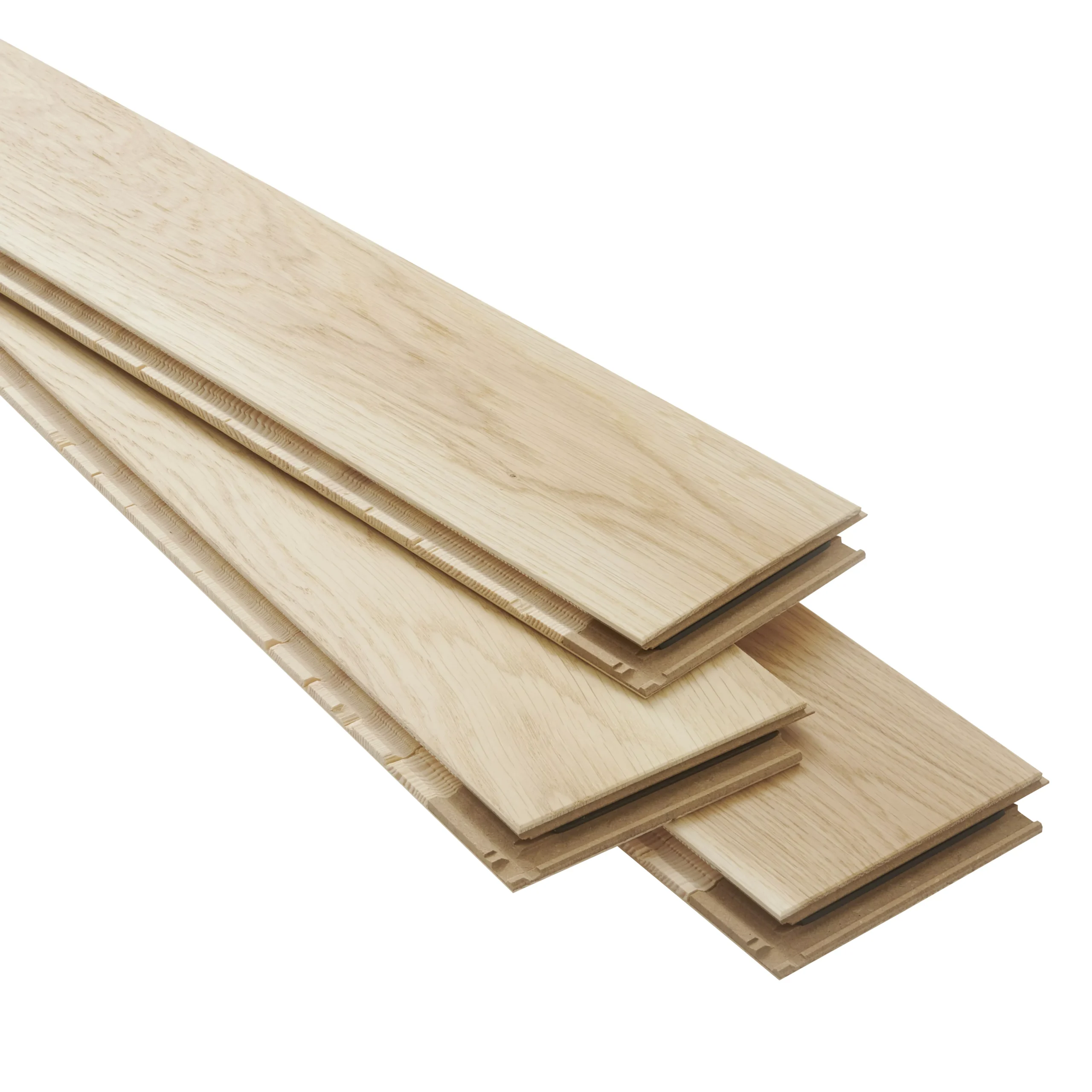 GoodHome Visby M Blond Oak Real Wood Top Layer Flooring, 0.99m² Pack Of 7 4 GoodHome Visby M Blond Oak Real Wood Top Layer Flooring, 0.99m² Pack Of 7 - Image 2