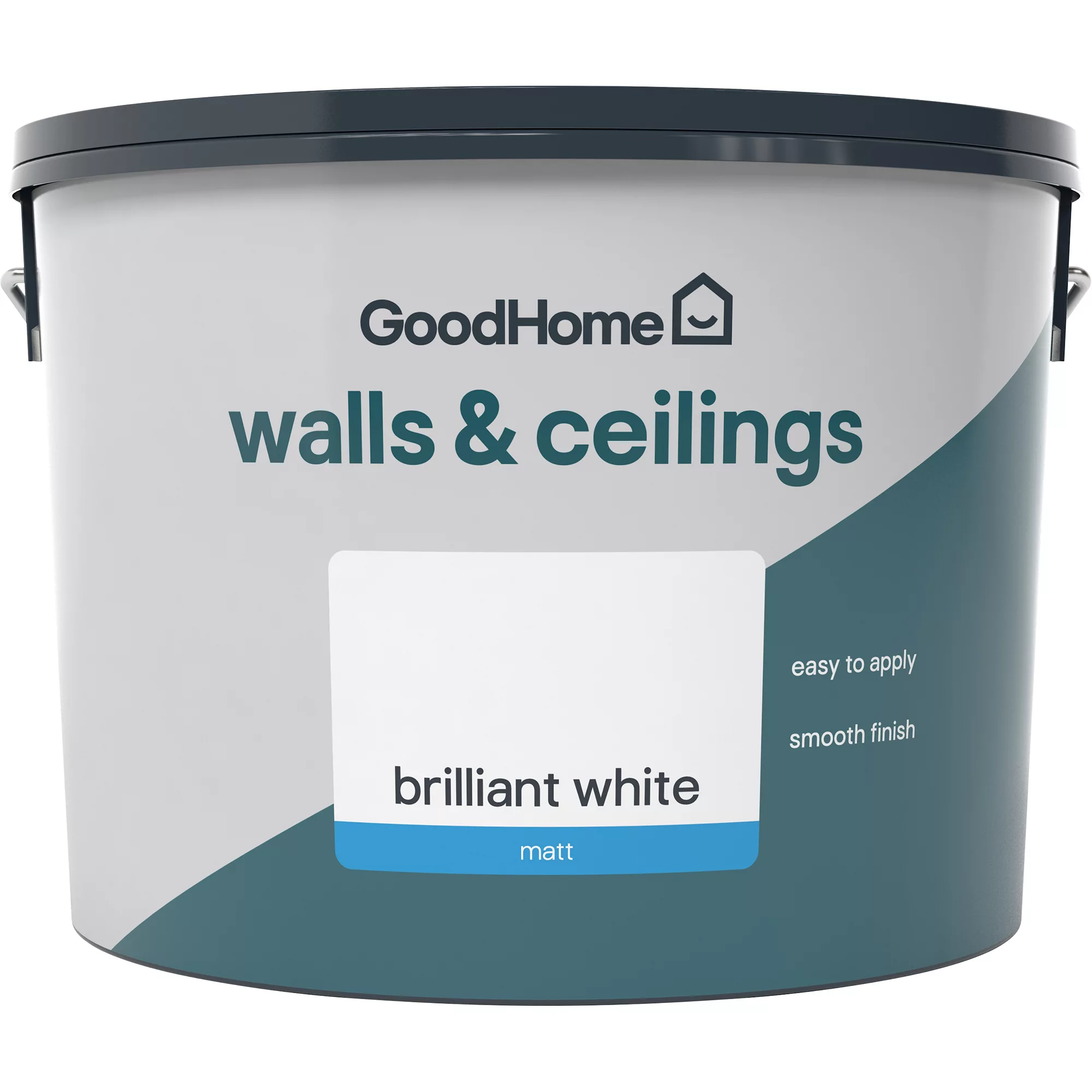 GoodHome Walls & Ceilings Brilliant White Vinyl Matt Emulsion Paint, 10L 4 GoodHome Walls & Ceilings Brilliant White Vinyl Matt Emulsion Paint, 10L - Image 2