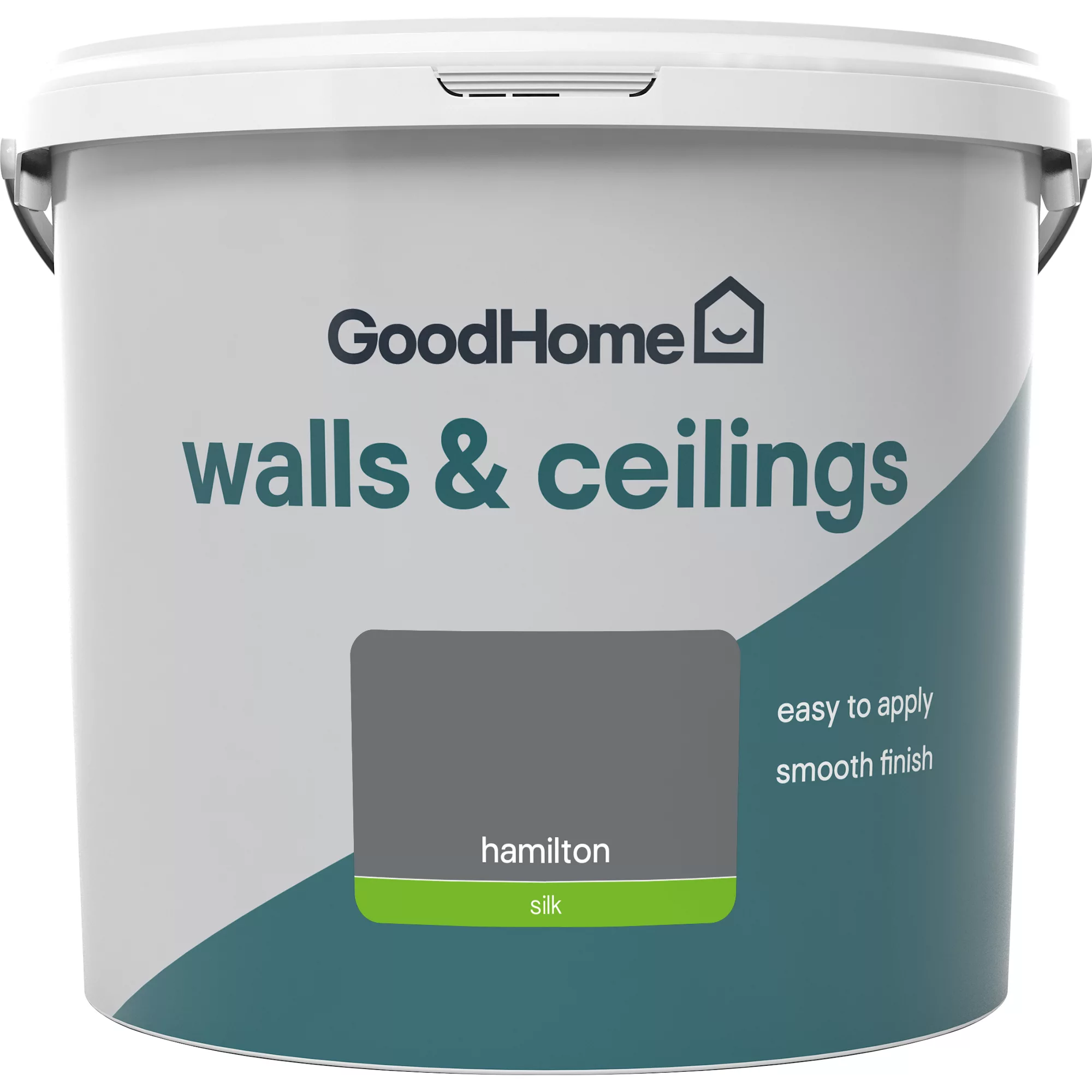 GoodHome Walls & Ceilings Hamilton Silk Emulsion Paint, 5L 4 GoodHome Walls & Ceilings Hamilton Silk Emulsion Paint, 5L - Image 2