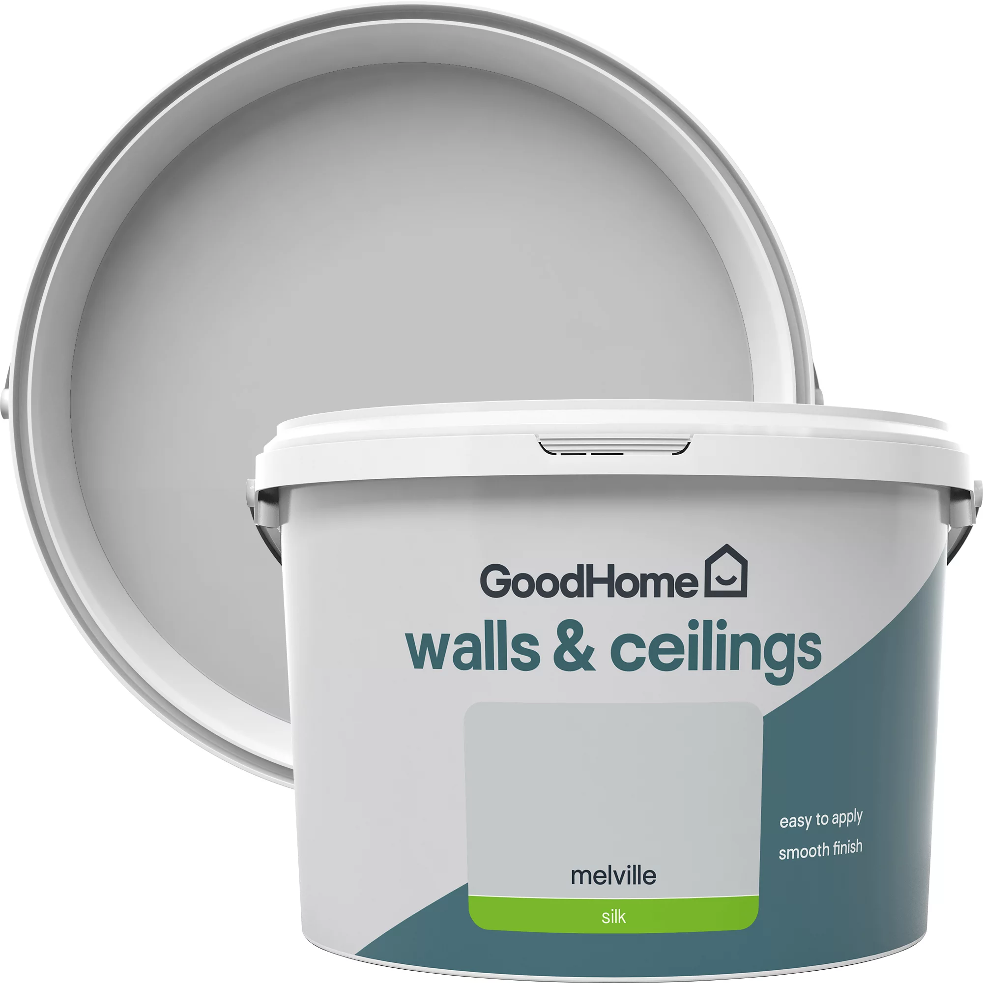 GoodHome Walls & Ceilings Melville Silk Emulsion Paint, 2.5L 3 GoodHome Walls & Ceilings Melville Silk Emulsion Paint, 2.5L