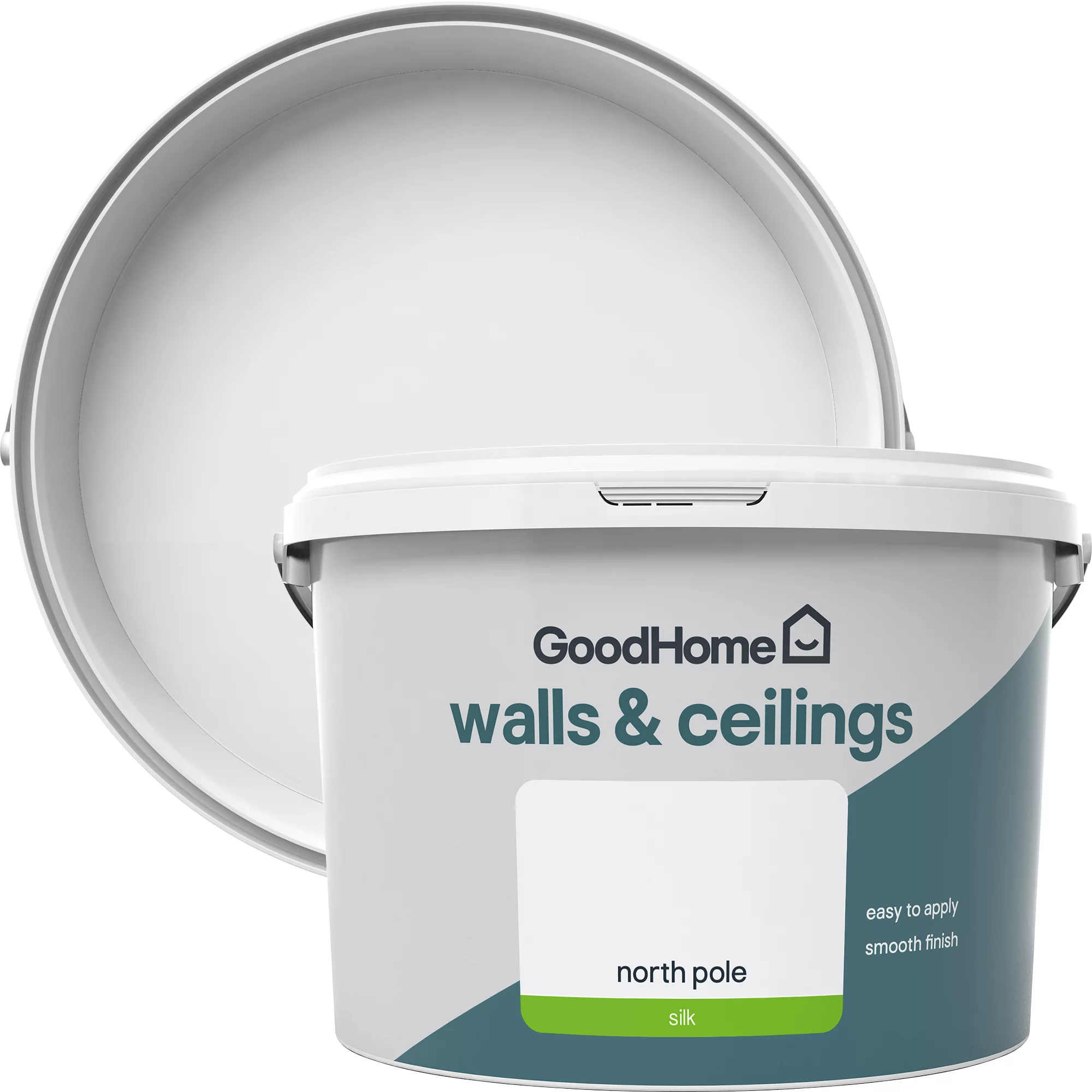 GoodHome Walls & Ceilings North Pole Silk Emulsion Paint, 2.5L 3 GoodHome Walls & Ceilings North Pole Silk Emulsion Paint, 2.5L