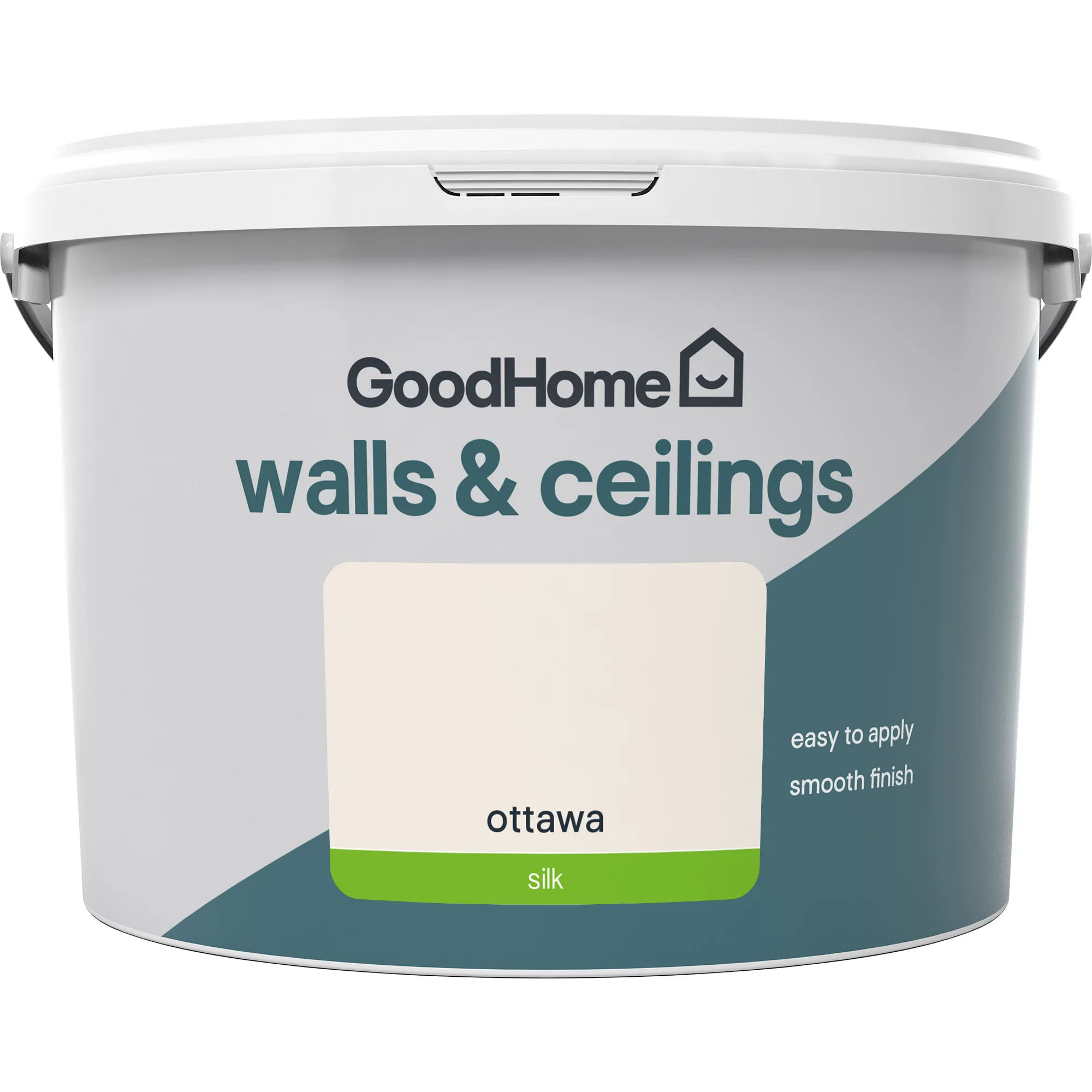 GoodHome Walls & Ceilings Ottawa Silk Emulsion Paint, 2.5L 4 GoodHome Walls & Ceilings Ottawa Silk Emulsion Paint, 2.5L - Image 2