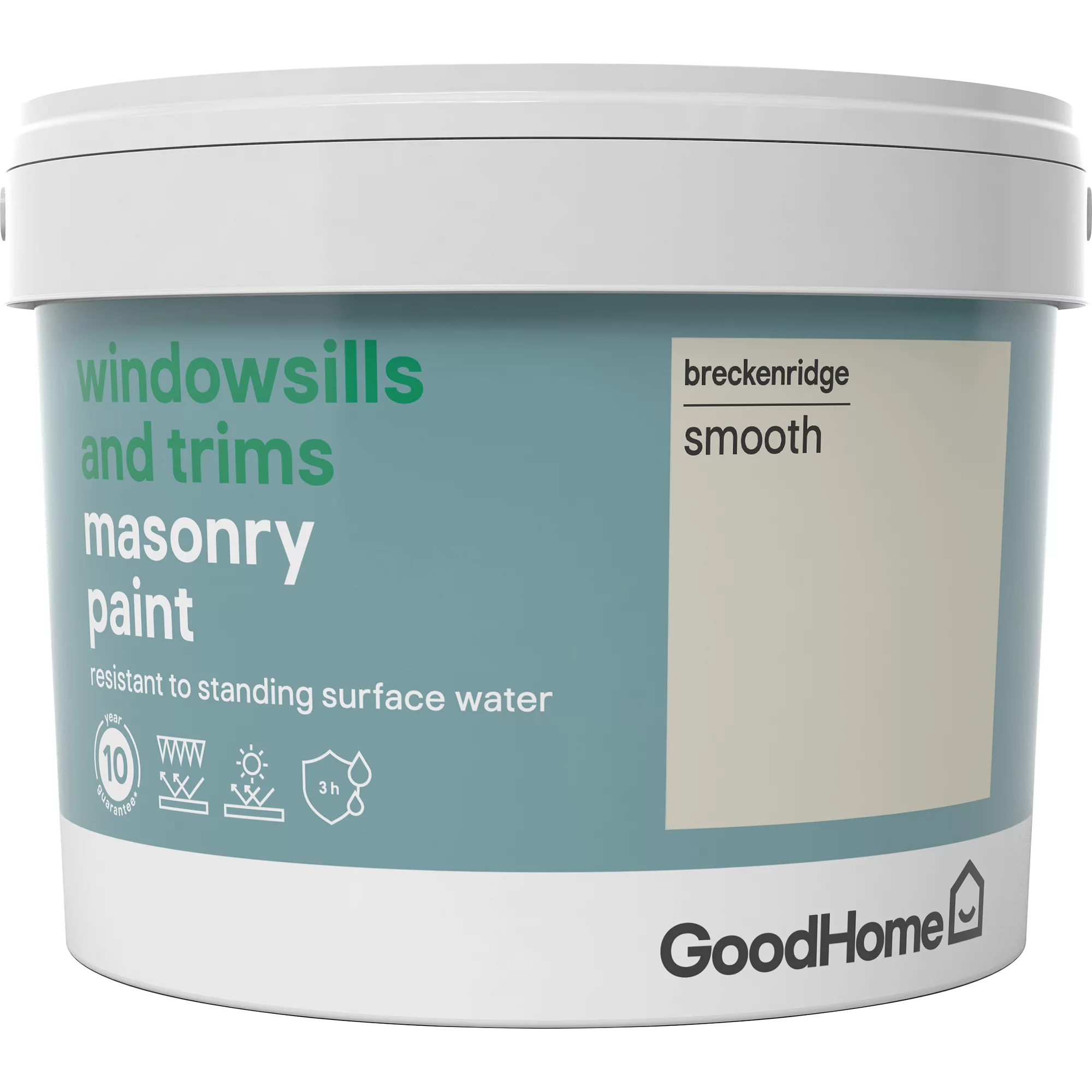GoodHome Windowsills & Trims Breckenridge Smooth Matt Masonry Paint, 2.5L 4 GoodHome Windowsills & Trims Breckenridge Smooth Matt Masonry Paint, 2.5L - Image 2