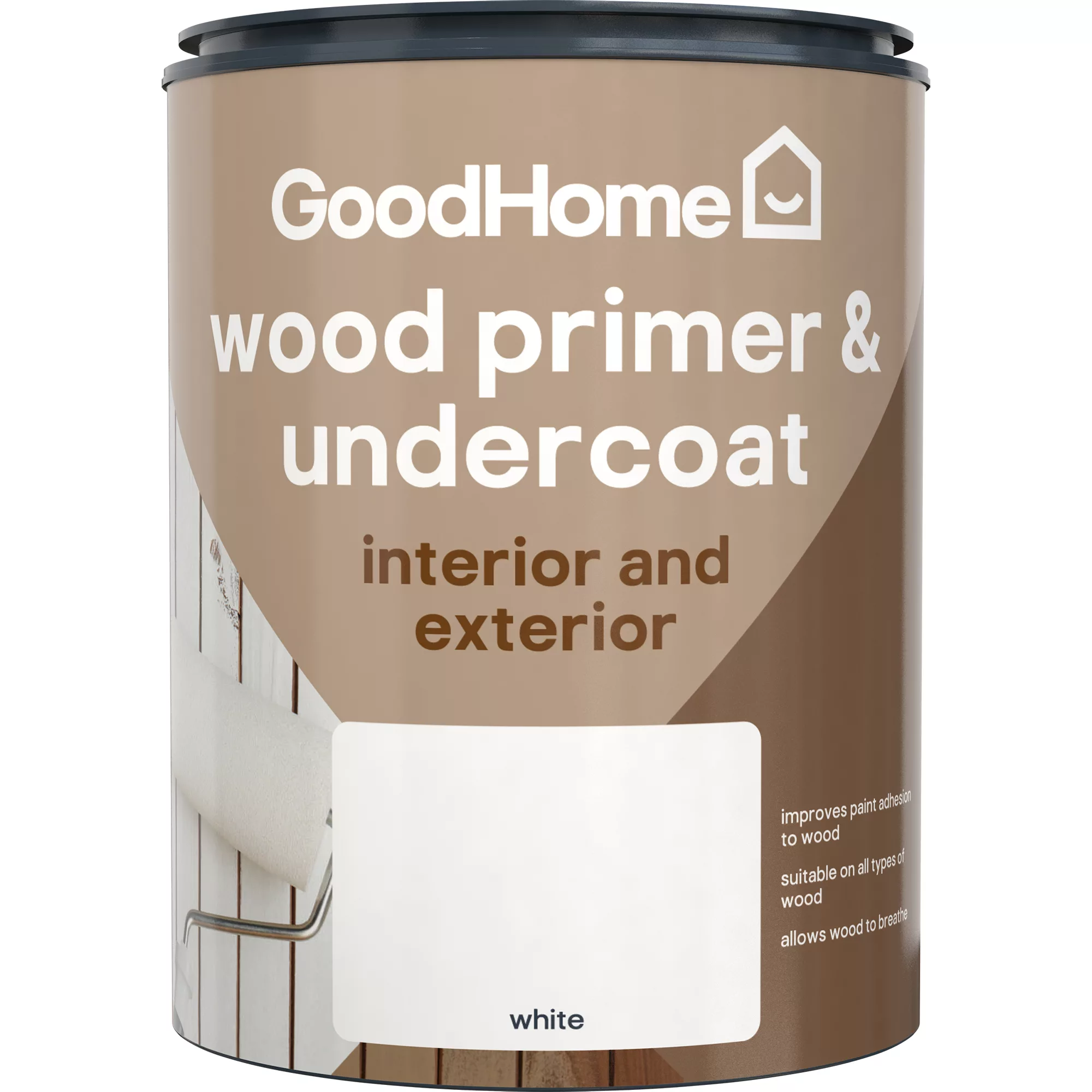 GoodHome Wood White Wood Primer & Undercoat, 750ml 4 GoodHome Wood White Wood Primer & Undercoat, 750ml - Image 2