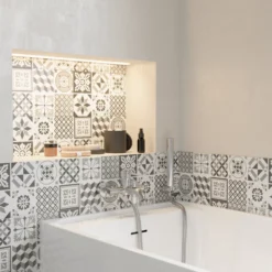 Konkrete Black & White Matt 3D Decor Concrete Effect Ceramic Wall Tile, Pack Of 8, (L)600mm (W)200mm 13 Konkrete Black & White Matt 3D Decor Concrete Effect Ceramic Wall Tile, Pack Of 8, (L)600mm (W)200mm -Trade point konkrete black white matt 3d decor concrete effect ceramic wall tile pack of 8 l 600mm w 200mm5036581065621 01i