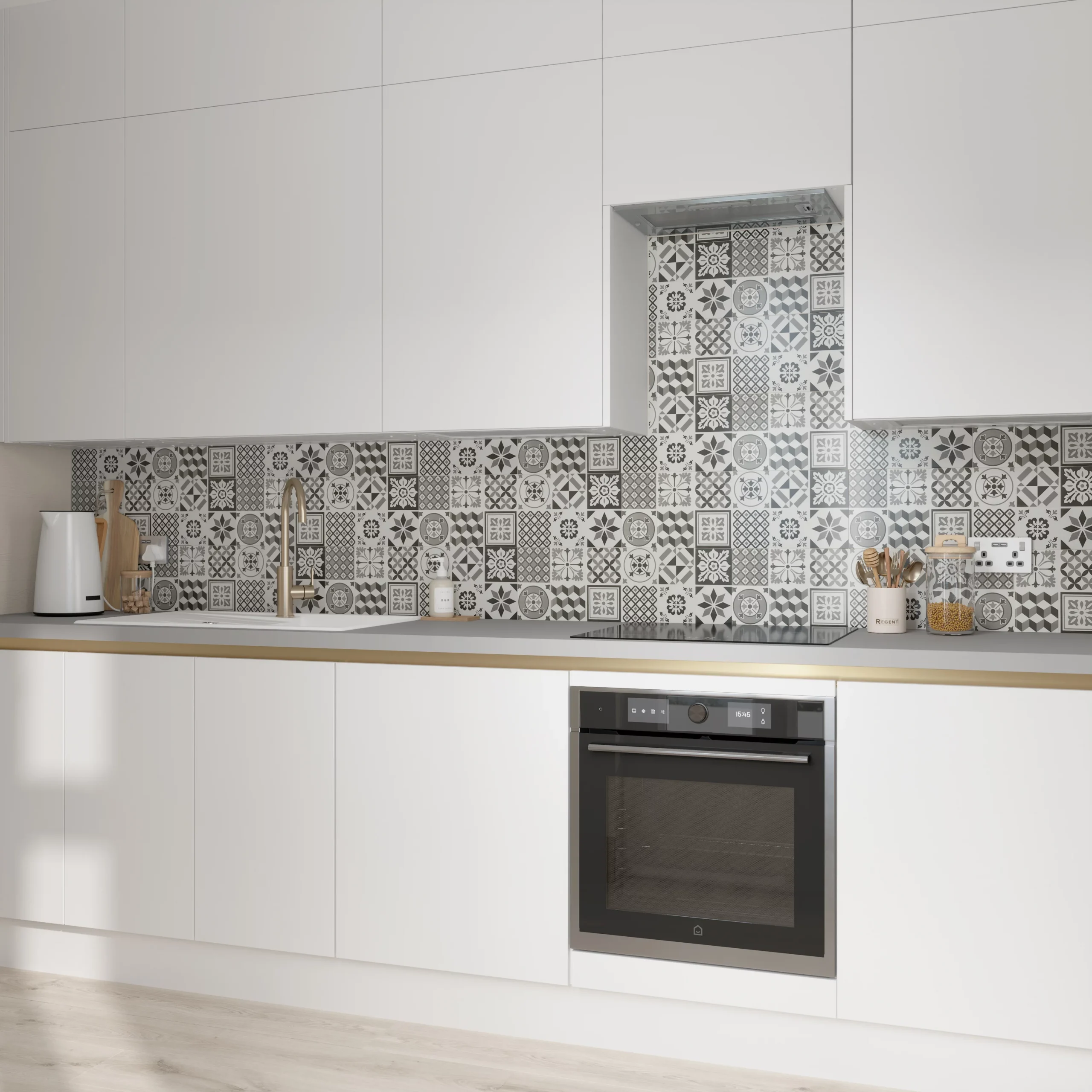 Konkrete Black & White Matt 3D Decor Concrete Effect Ceramic Wall Tile, Pack Of 8, (L)600mm (W)200mm 9 Konkrete Black & White Matt 3D Decor Concrete Effect Ceramic Wall Tile, Pack Of 8, (L)600mm (W)200mm - Image 7