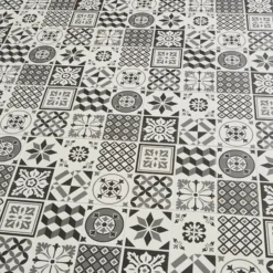 Konkrete Black & White Matt 3D Decor Concrete Effect Ceramic Wall Tile, Pack Of 8, (L)600mm (W)200mm