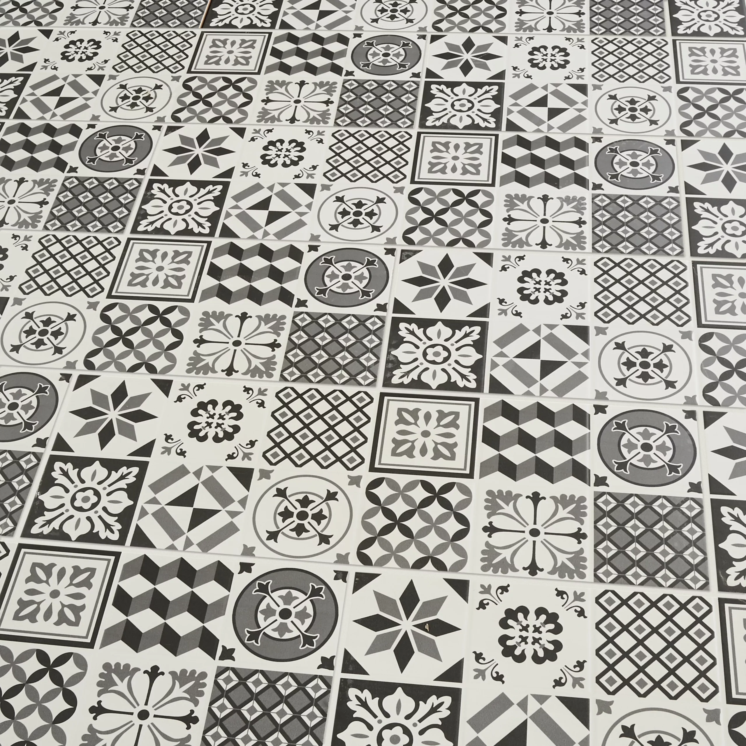 Konkrete Black & White Matt 3D Decor Concrete Effect Ceramic Wall Tile, Pack Of 8, (L)600mm (W)200mm 3 Konkrete Black & White Matt 3D Decor Concrete Effect Ceramic Wall Tile, Pack Of 8, (L)600mm (W)200mm