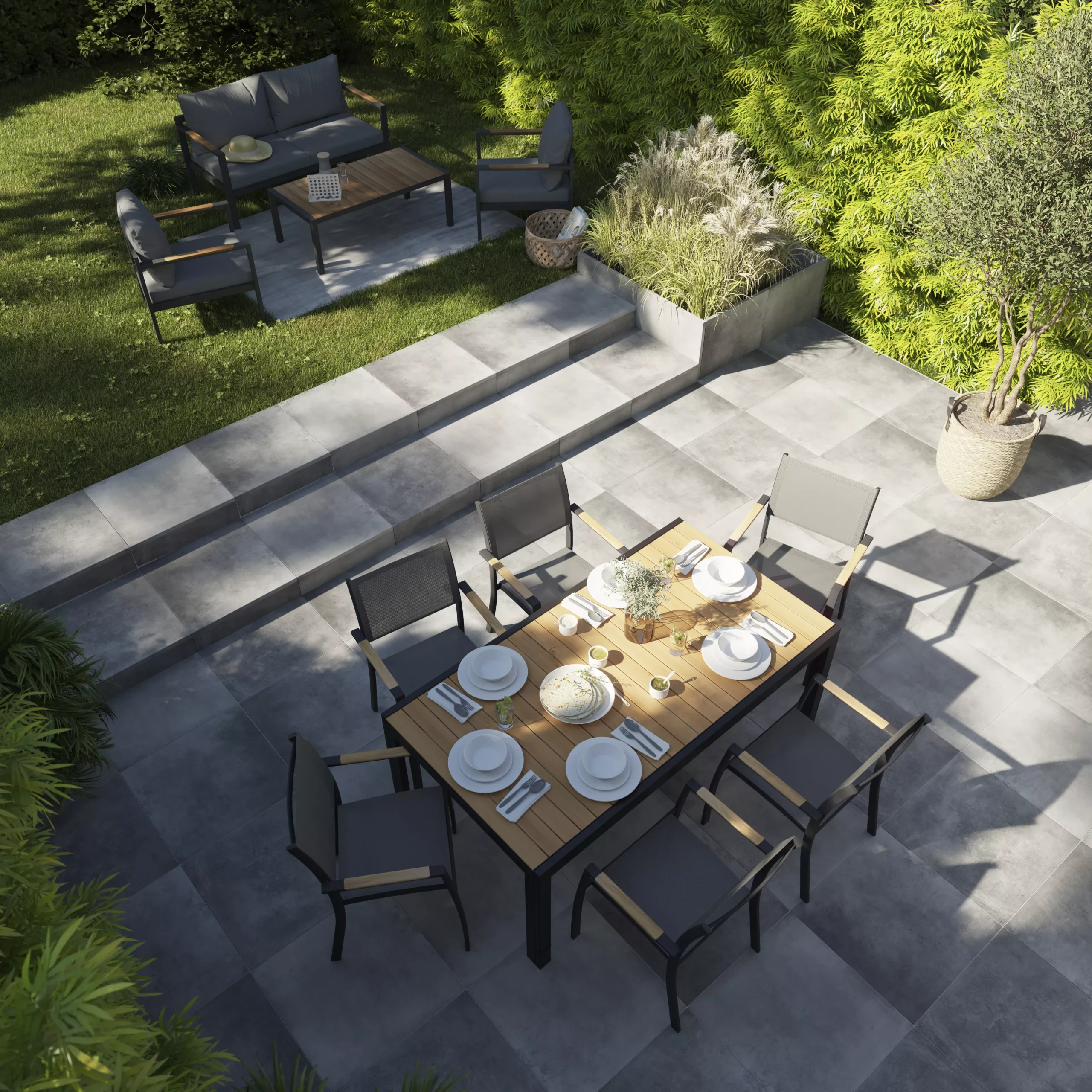 Konkrete Grey Matt Concrete Effect Porcelain Outdoor Wall & Floor Tile, Pack Of 3, (L)610mm (W)610mm 11 Konkrete Grey Matt Concrete Effect Porcelain Outdoor Wall & Floor Tile, Pack Of 3, (L)610mm (W)610mm - Image 9