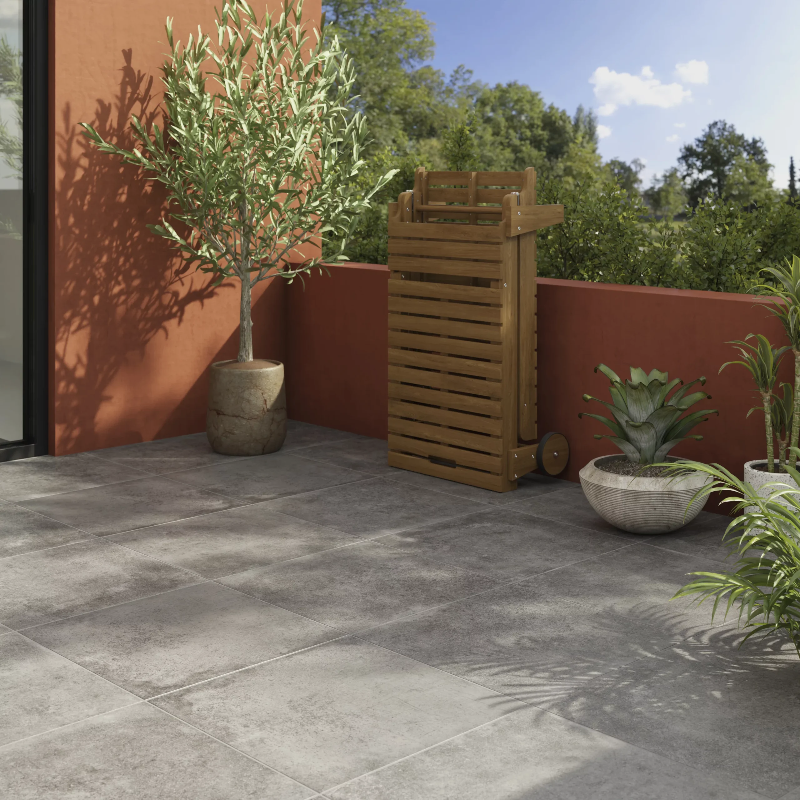 Konkrete Grey Matt Concrete Effect Porcelain Outdoor Wall & Floor Tile, Pack Of 3, (L)610mm (W)610mm 9 Konkrete Grey Matt Concrete Effect Porcelain Outdoor Wall & Floor Tile, Pack Of 3, (L)610mm (W)610mm - Image 7