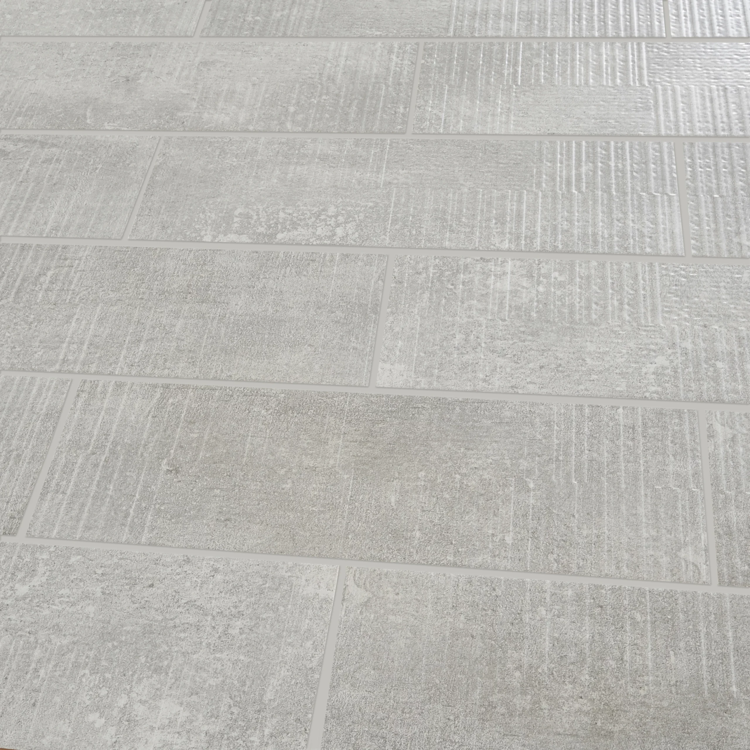 Metal ID Light Grey Matt 3D Decor Concrete Effect Ceramic Wall Tile, Pack Of 8, (L)600mm (W)200mm 5 Metal ID Light Grey Matt 3D Decor Concrete Effect Ceramic Wall Tile, Pack Of 8, (L)600mm (W)200mm - Image 3