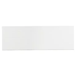 Plain White Gloss Thick Line Ceramic Wall Tile, Pack Of 8, (L)600mm (W)200mm