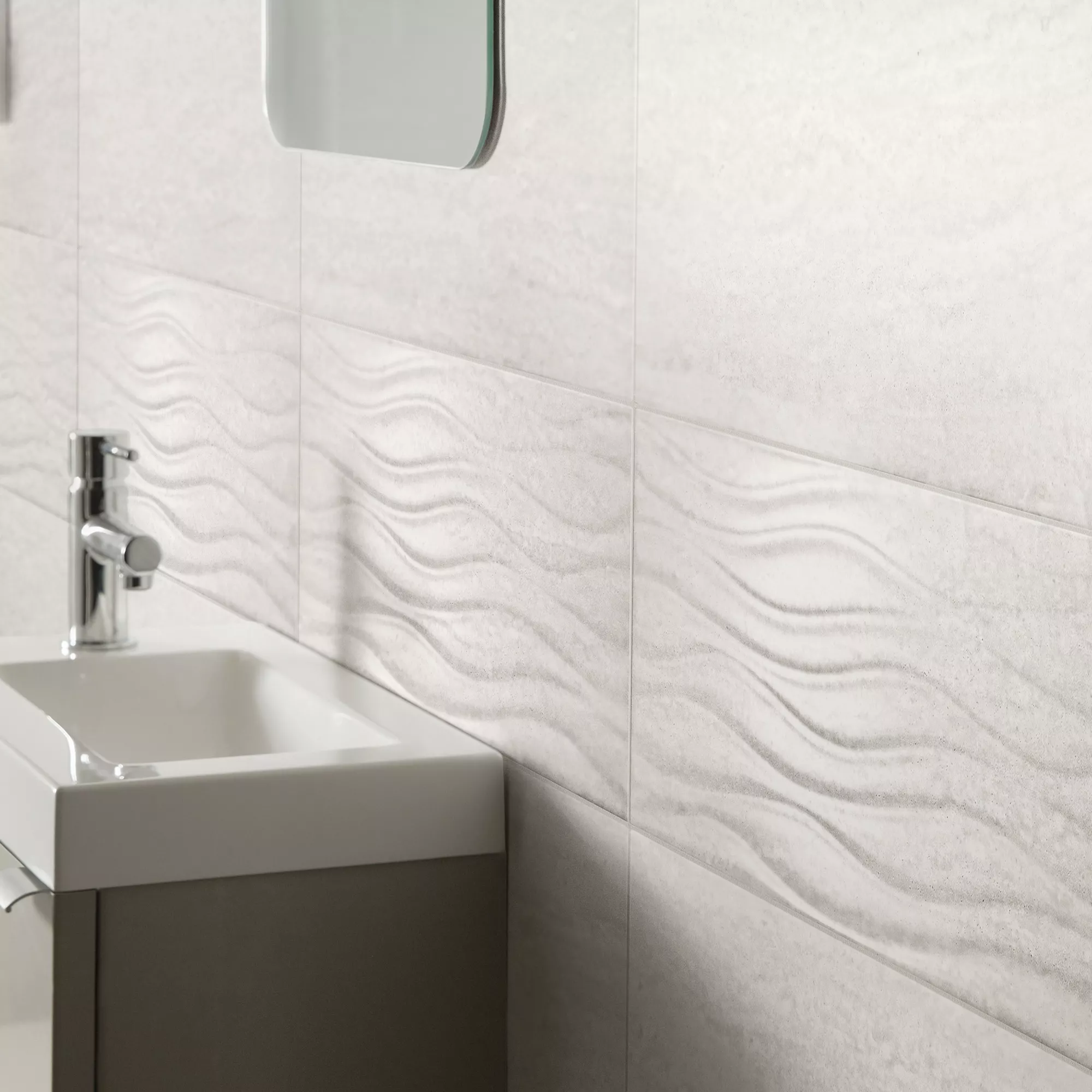 Soft Travertin Ivory Gloss 3D Decor Stone Effect Ceramic Tile, Pack Of 9, (L)600mm (W)200mm 8 Soft Travertin Ivory Gloss 3D Decor Stone Effect Ceramic Tile, Pack Of 9, (L)600mm (W)200mm - Image 6