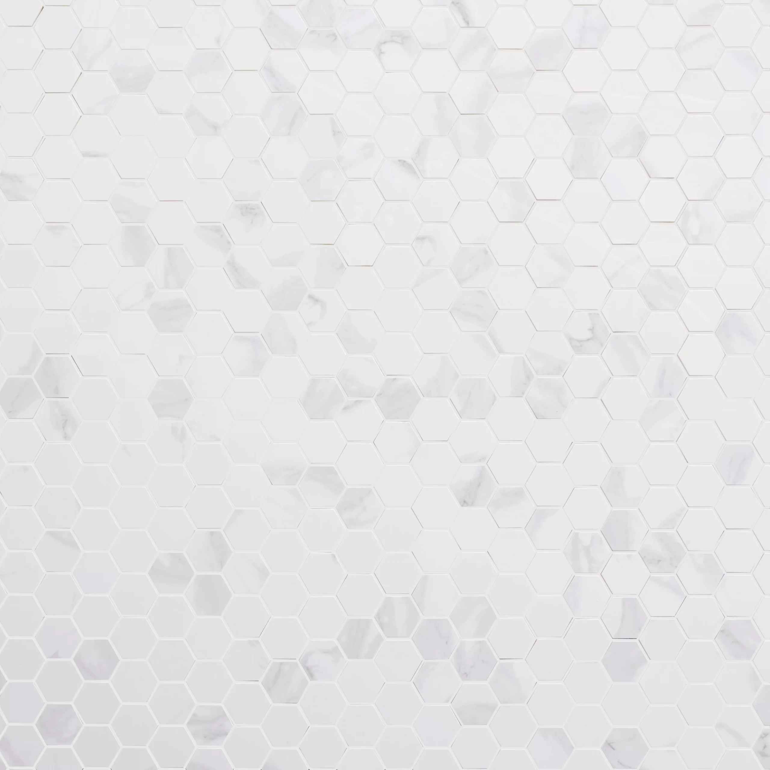 Ultimate White Polished Marble Effect Porcelain 5x5 Mosaic Tile Sheet, (L)300mm (W)300mm 5 Ultimate White Polished Marble Effect Porcelain 5x5 Mosaic Tile Sheet, (L)300mm (W)300mm - Image 3