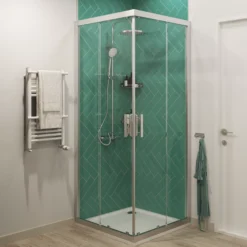 Vernisse Dark Green Gloss Plain Ceramic Wall Tile, Pack Of 41, (L)301mm (W)75.4mm