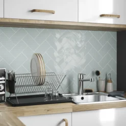 Vernisse Misty Blue Gloss Plain Ceramic Wall Tile, Pack Of 80, (L)150mm (W)75.4mm 12 Vernisse Misty Blue Gloss Plain Ceramic Wall Tile, Pack Of 80, (L)150mm (W)75.4mm -Trade point vernisse misty blue gloss plain ceramic wall tile pack of 80 l 150mm w 75 4mm5057741375459 02i