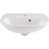 Zuari White Oval Wall-mounted Cloakroom Basin (W)45cm 2 Zuari White Oval Wall-mounted Cloakroom Basin (W)45cm -Trade point zuari white oval wall mounted cloakroom basin w 45cm3663602768609 01bq