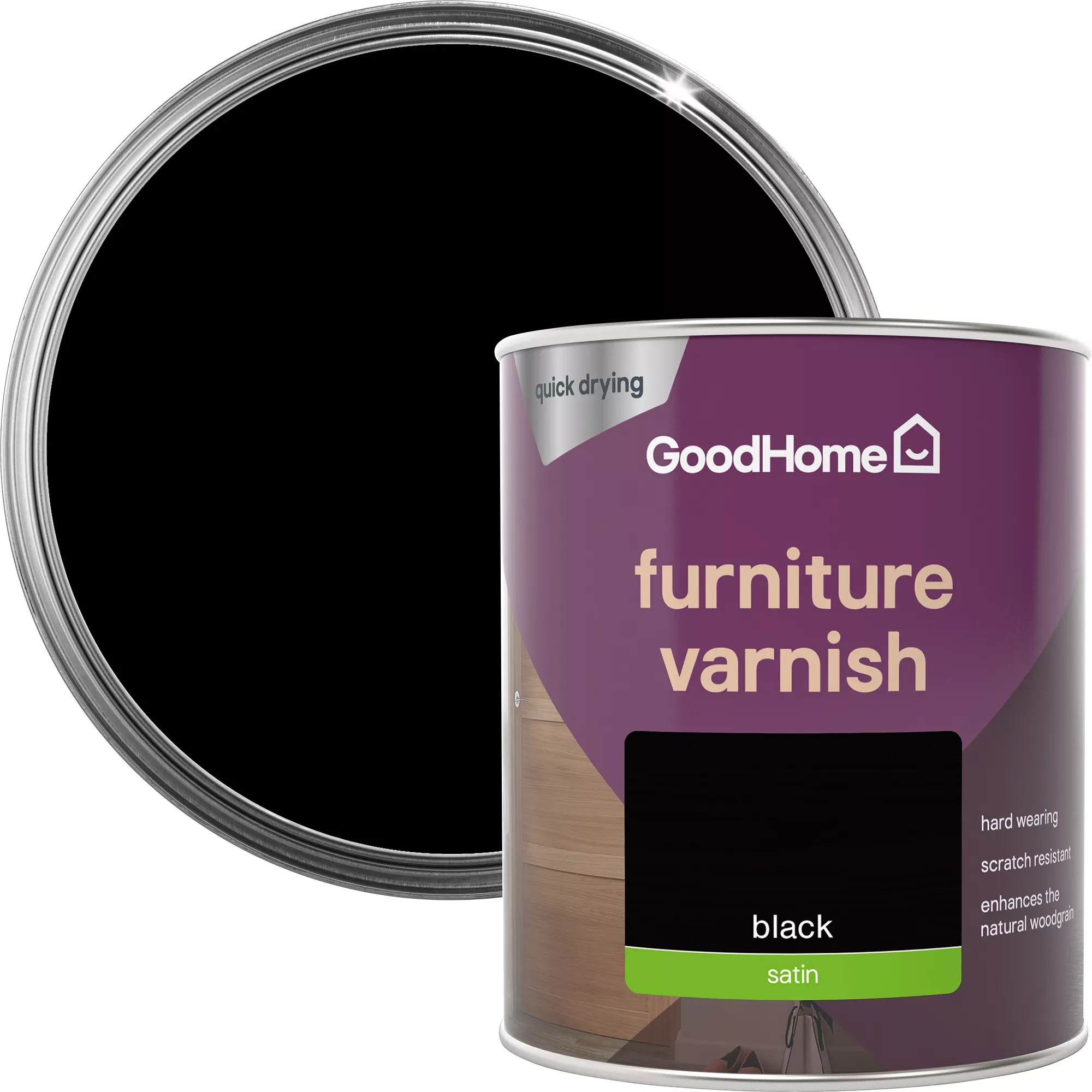 Front Page 30 Front Page -Trade point goodhome black satin multi surface furniture wood varnish 750ml5059340486864 21c